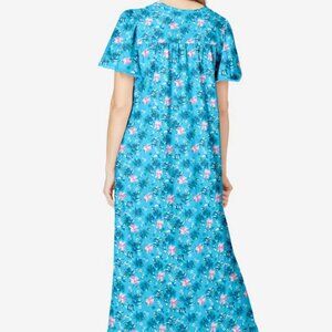 NWT Dreams & Co Long Ruffled Cotton Gown 5X